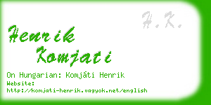 henrik komjati business card